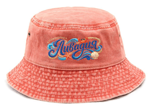 Панама взрослая с печатью Ливадия Чайка (Оранжевый, 54-60)